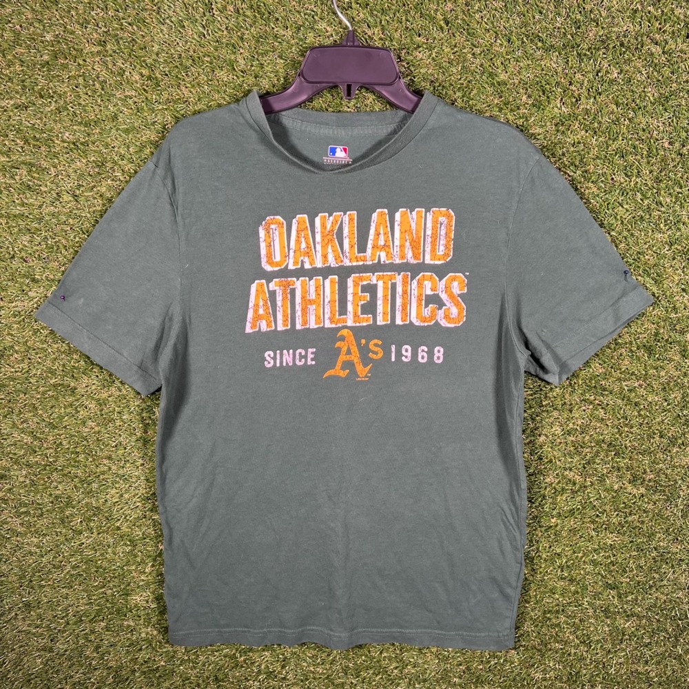 Oakland Athletics Baseball T Shirt Green Mens Medium M Since 1968 MLB